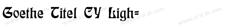 Goethe Titel CY Ligh字体转换